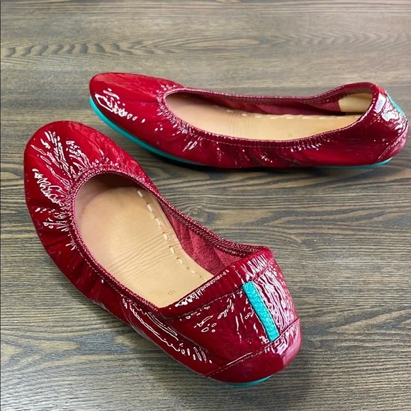 Tieks Ruby Red Patent Leather Ballet Flats - Picture 11 of 16